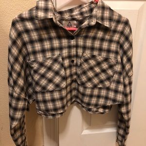Unif urban outfitters cropped flannel